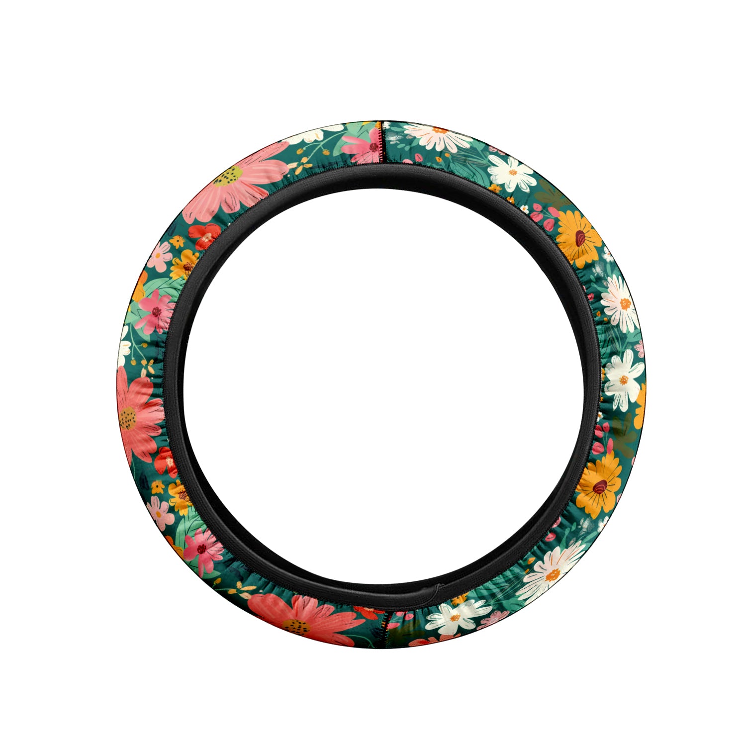 Tropical Rainforest, Forest Botanical, Flower Car Steering Wheel Cover Update Version, Forest Botanical Custom-Fit for Car, Premium Leather Car Steering Wheel Cover , Car Accessories, Tropical 09 - Delicate Leather