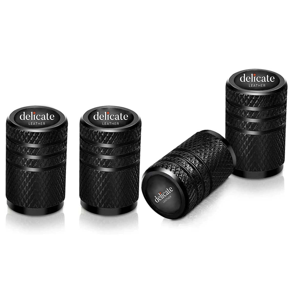 4 Pcs Black Metal Car Wheel Tire Valve Stem Cover-Auto Valve Stem Caps Compatible with Car Styling Decoration Accessories, 2.5 - Delicate Leather