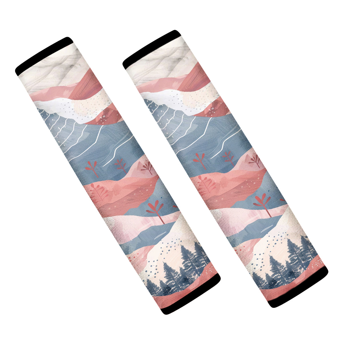 Boho Mountain Seat Belt Covers (2PCS) , Microfiber Leather Seat Belt Shoulder Pads for More Comfortable Driving, Boho 01 - Delicate Leather