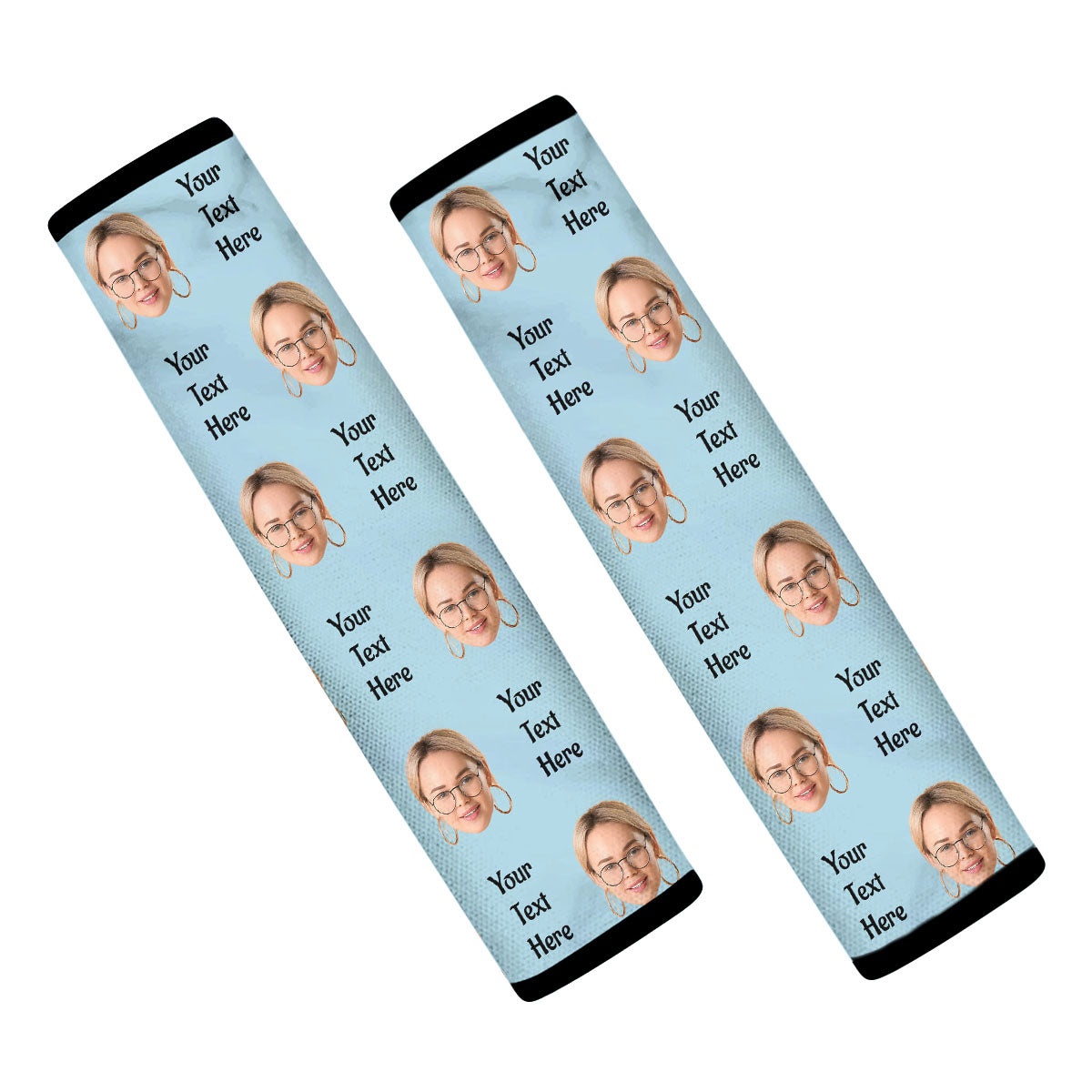 Customized Photo Seat Belt Covers (2PCS) ,Custom Seat Belt Covers with Picture Microfiber Leather Seat Belt Shoulder Pads for More Comfortable Driving, 02 - Delicate Leather