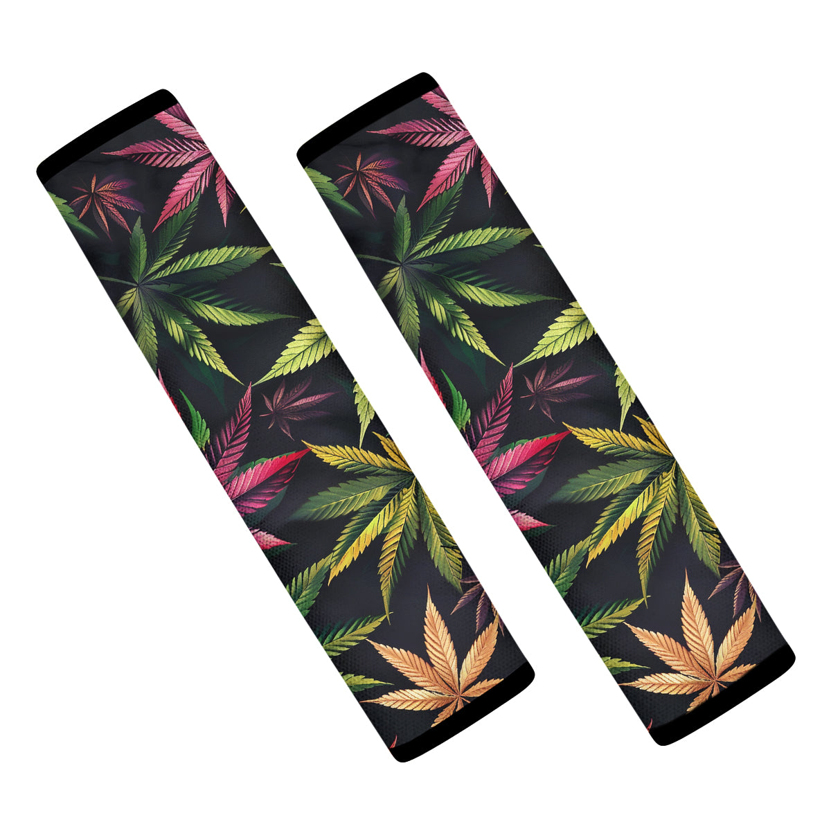 Tropical Rainforest Seat Belt Covers (2PCS), Forest Botanical Microfiber Leather Seat Belt Shoulder Pads for More Comfortable Driving, Tropical 04 - Delicate Leather