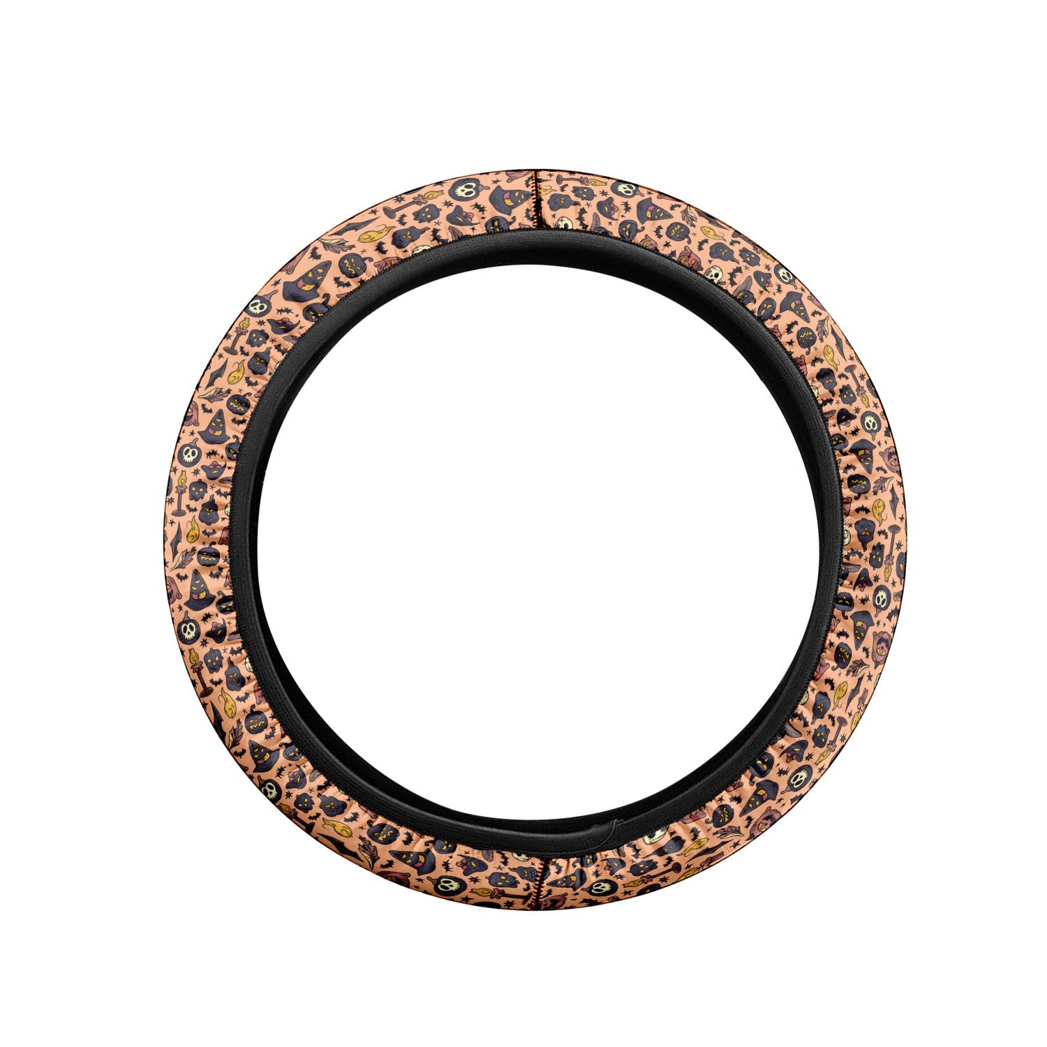 Happy Halloween Car Steering Wheel Cover Update Version, Custom-Fit for Car, Premium Leather Car Steering Wheel Cover , Car Accessories, Halloween 10