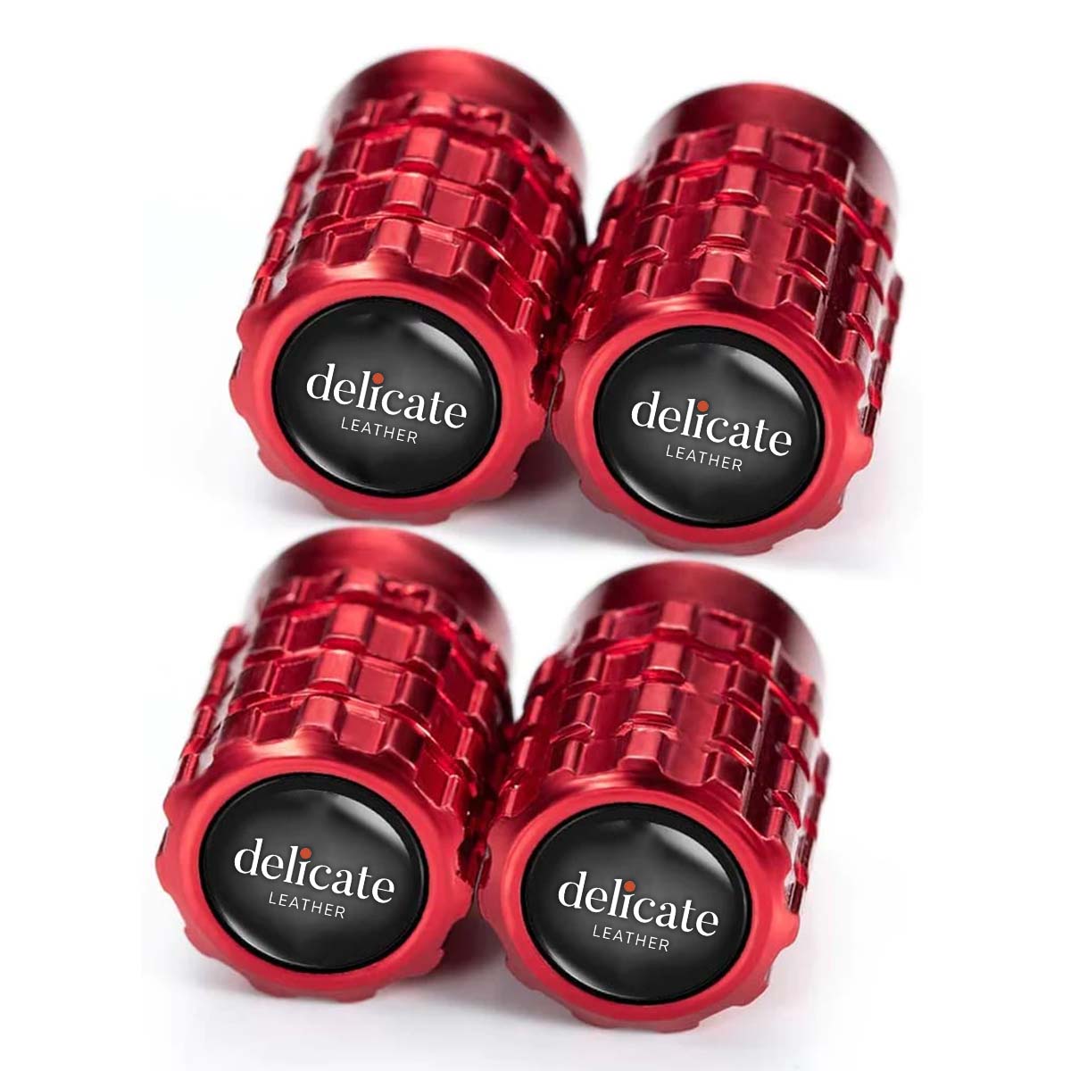 4-pcs Metal Car tire Valve Caps Stems air Cap Shape Decoration Replacement Styling Decoration Accessories. - Delicate Leather