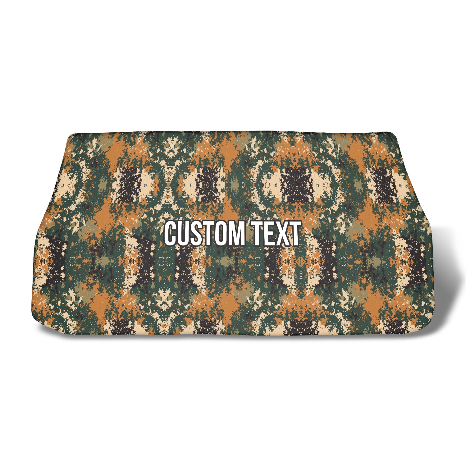 Personalized Custom Camo Car Windshield Sunshade, Orange And Green Camouflage, Fit with all car, UV Rays and Heat Sun Visor Protector Foldable Sun Shade Umbrella, Camo 09 - Delicate Leather