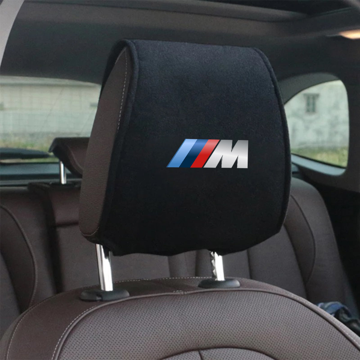 Car Seat Headrest Cover Breathable Flexible Headrest Covers Velcro Auto Headrest Covers Universal Fit, Custom For Your Cars, Car Accessories KO13998 - Delicate Leather