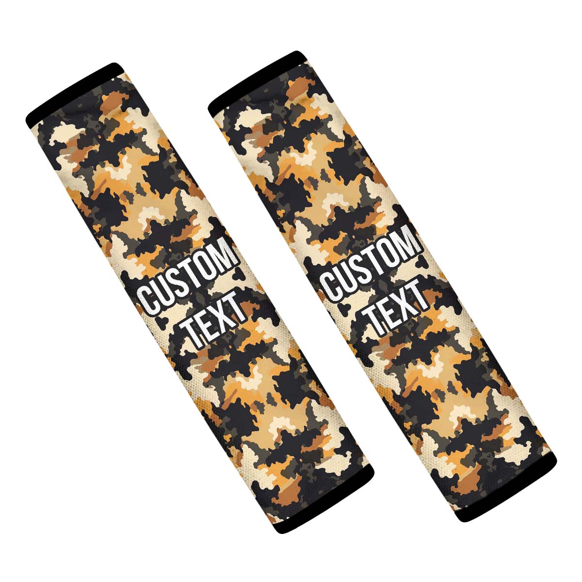 Personalized Custom Camo Seat Belt Covers (2PCS) Beige And Green Camouflage, Microfiber Leather Seat Belt Shoulder Pads for More Comfortable Driving, Camo 11 - Delicate Leather