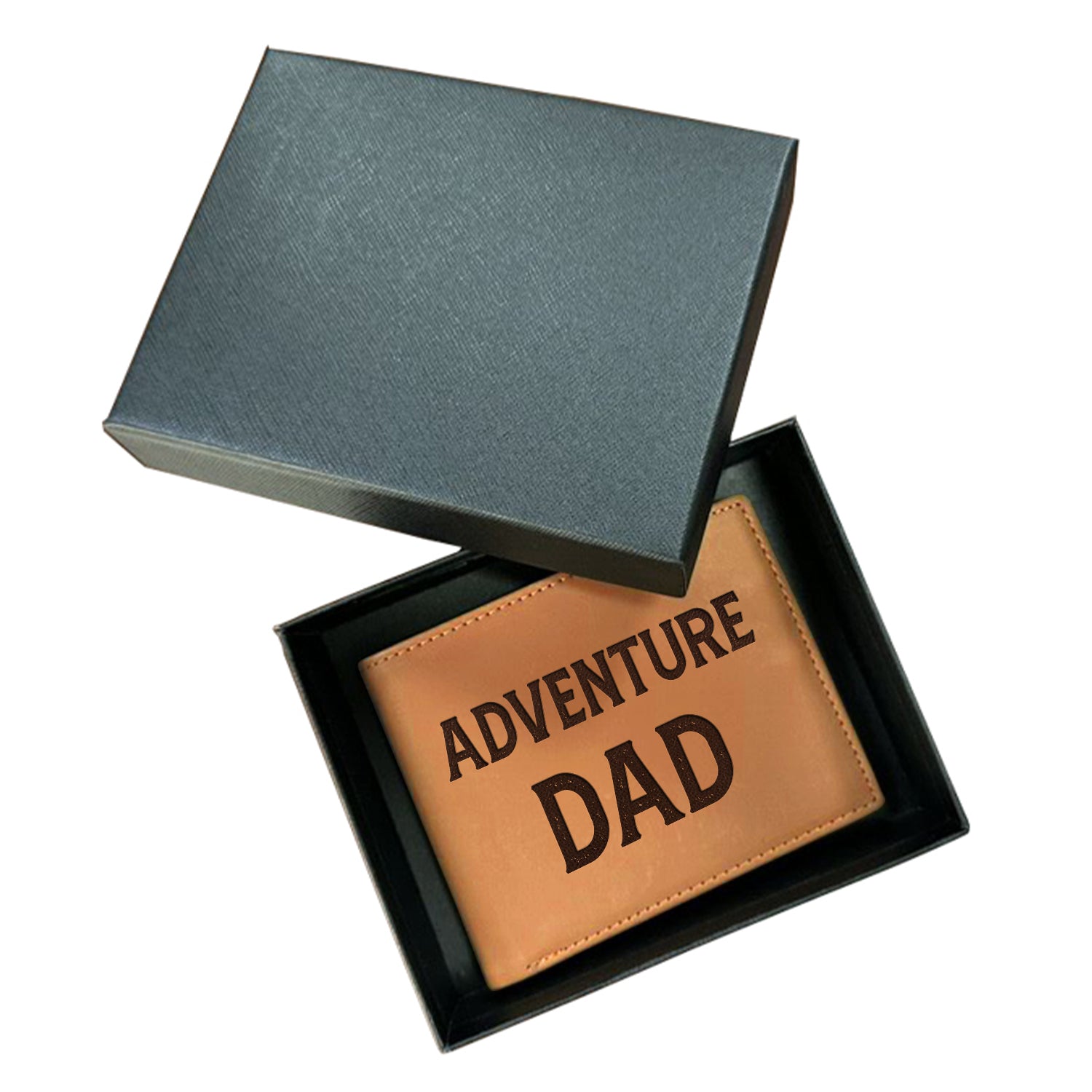 Adventure Dad Wallet Men, Leather Wallet For Men, Custom  Engraved Wallet, Personalized Gifts For Him, Fathers Day Gifts, Husband, Boyfriend, Dad - Delicate Leather
