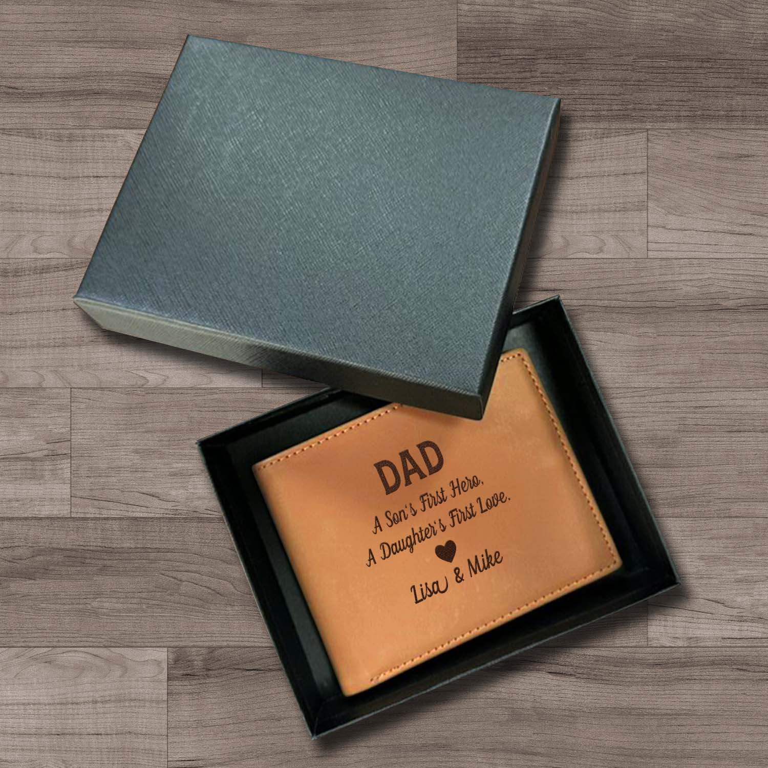 Personalized Wallet Men, Leather Wallet For Men, Custom  Engraved Wallet, Personalized Gifts For Him, Fathers Day Gifts, Husband, Boyfriend, Dad - Delicate Leather