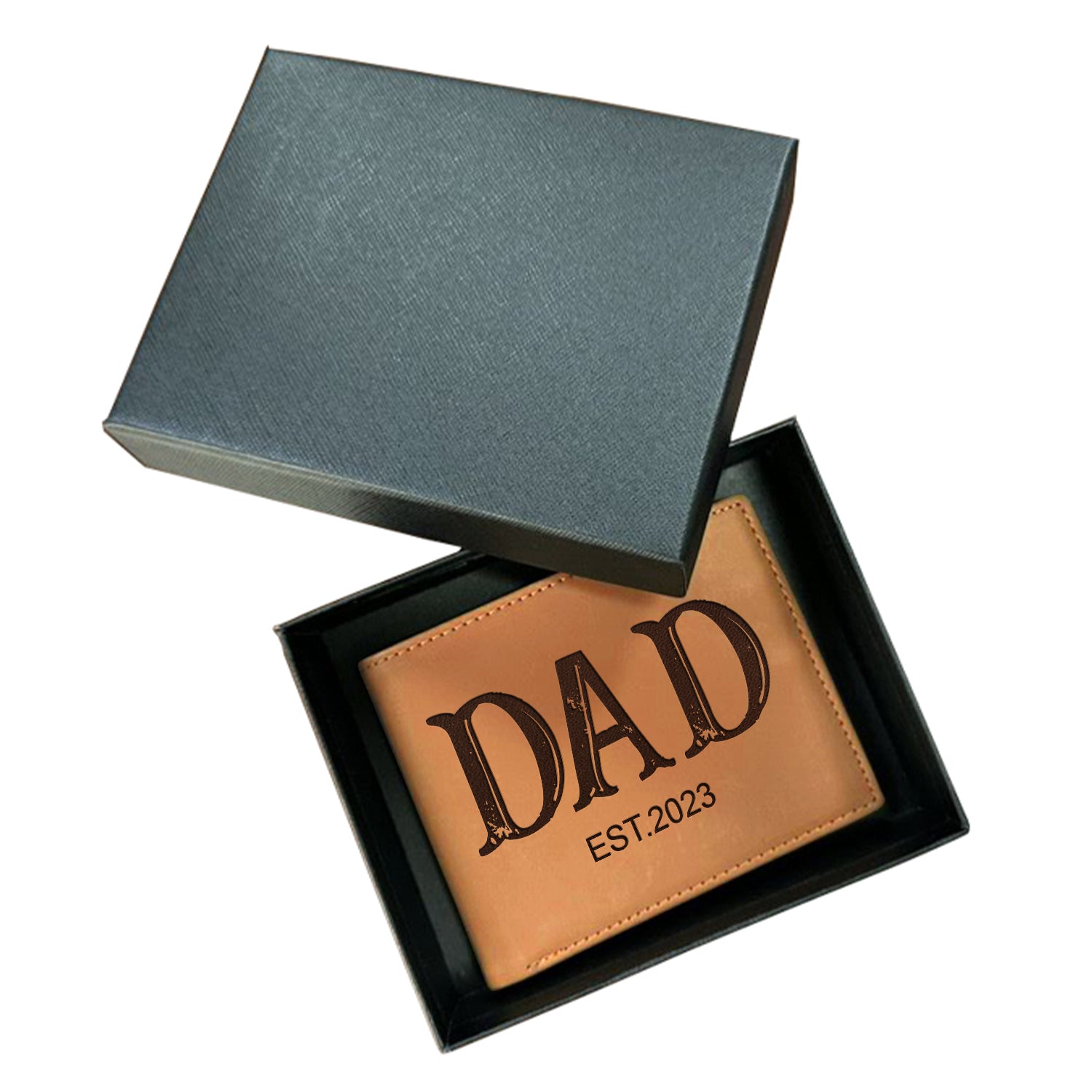 Personalized Wallet Men, Leather Wallet For Men, Custom Engraved Wallet, Personalized Gifts For Him, Fathers Day Gifts, Husband, Boyfriend, Dad - Delicate Leather