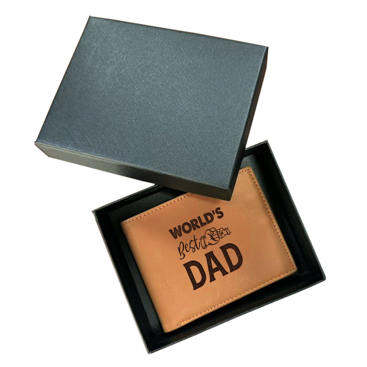 World's Best Dad Wallet Men, Leather Wallet For Men, Custom  Engraved Wallet, Personalized Gifts For Him, Fathers Day Gifts, Husband, Boyfriend - Delicate Leather
