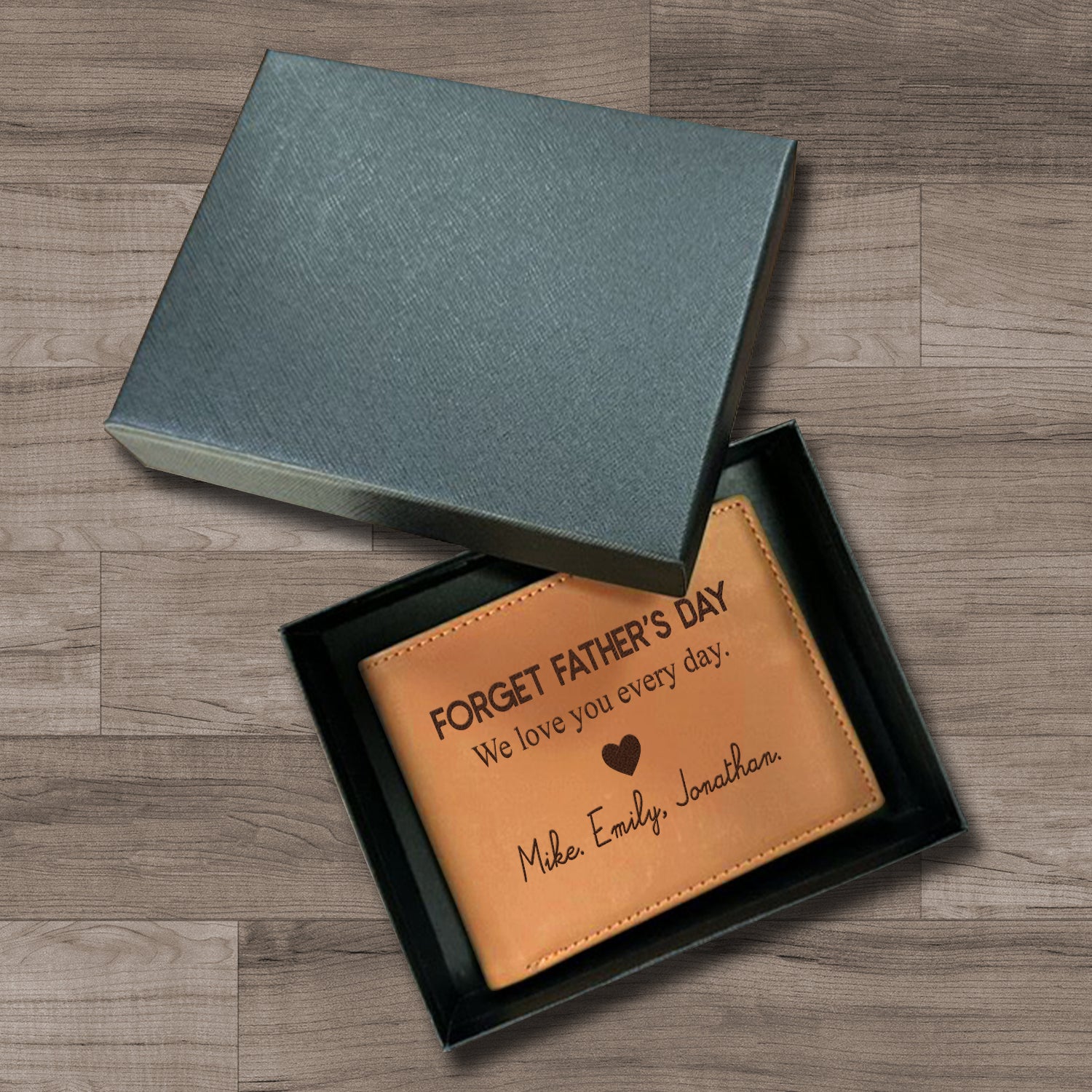 Personalized Wallet Men, Leather Wallet For Men, Custom  Engraved Wallet, Personalized Gifts For Him, Fathers Day Gifts, Husband, Boyfriend, Dad - Delicate Leather