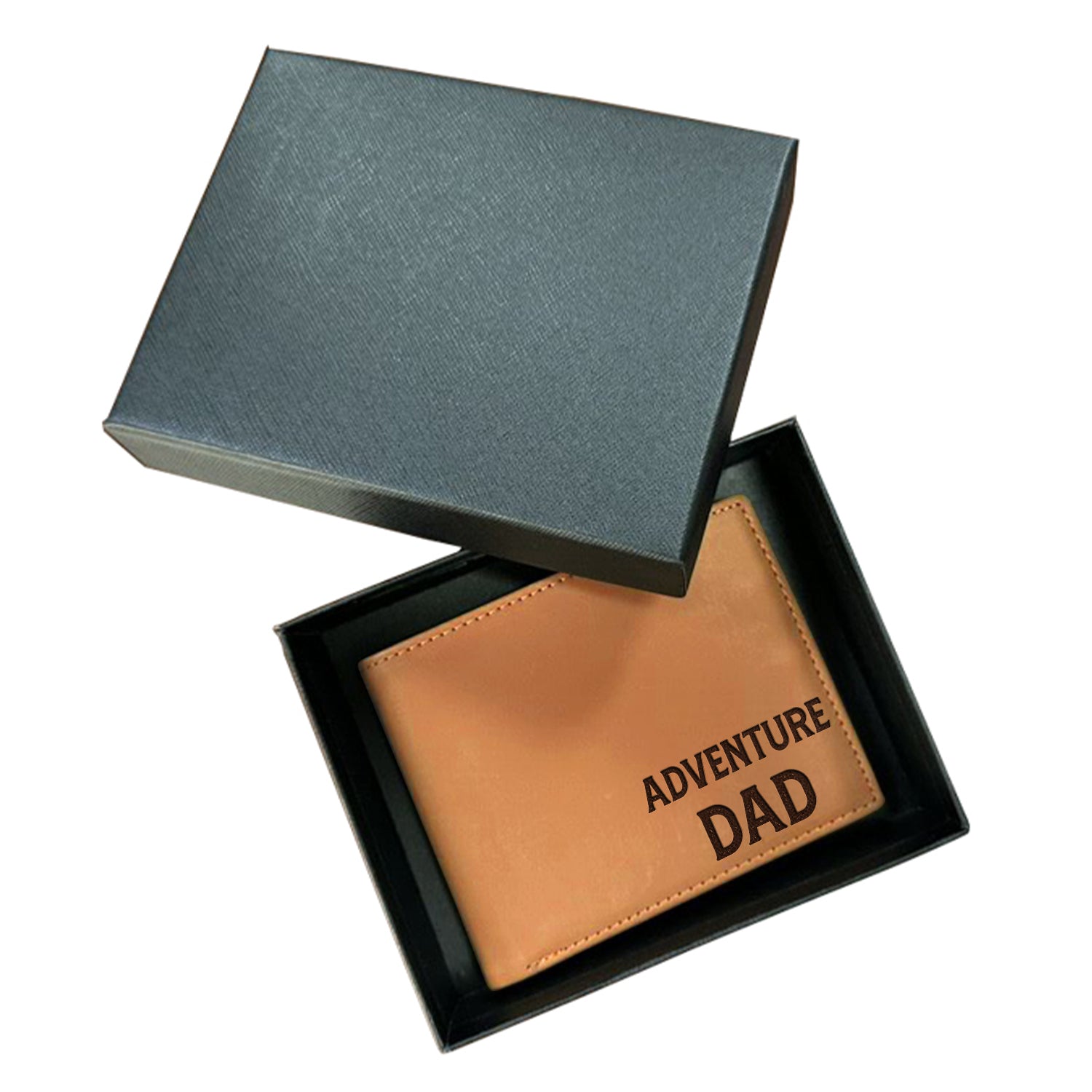 Adventure Dad Wallet Men, Leather Wallet For Men, Custom  Engraved Wallet, Personalized Gifts For Him, Fathers Day Gifts, Husband, Boyfriend, Dad - Delicate Leather