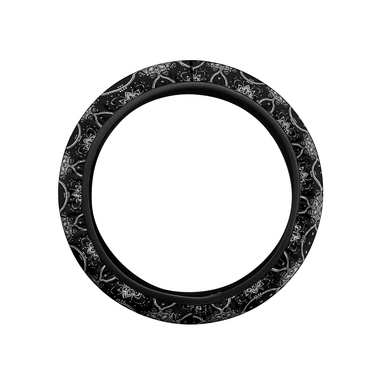 Mandala  Boho Car Steering Wheel Cover Update Version, Forest Botanical Custom-Fit for Car, Premium Leather Car Steering Wheel Cover , Car Accessories, Boho 02 - Delicate Leather