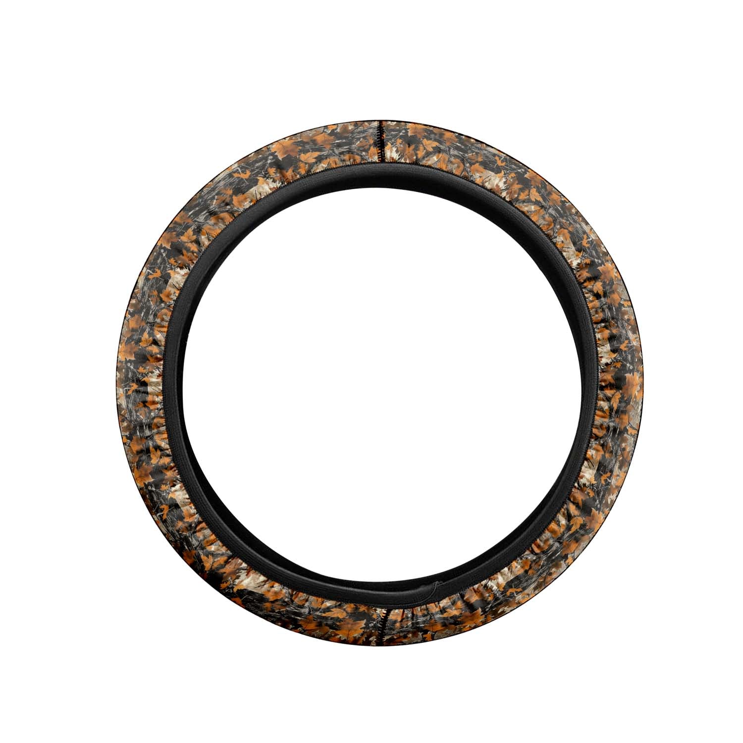 Car Steering Wheel Cover Update Version, Orange Camo Camouflage Custom-Fit for Car, Premium Leather Car Steering Wheel Cover , Car Accessories, Camo 13 - Delicate Leather