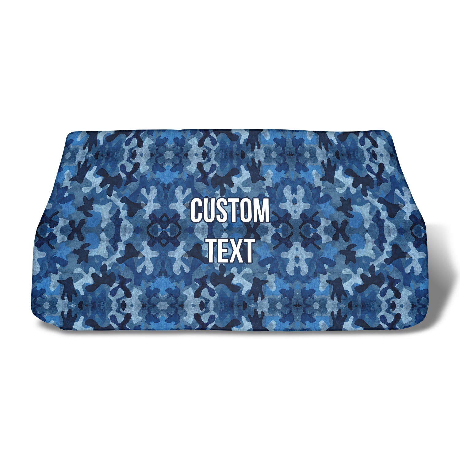 Personalized Custom Camo Car Windshield Sunshade, Blue Camouflage, Fit with all car, UV Rays and Heat Sun Visor Protector Foldable Sun Shade Umbrella, Camo 02 - Delicate Leather
