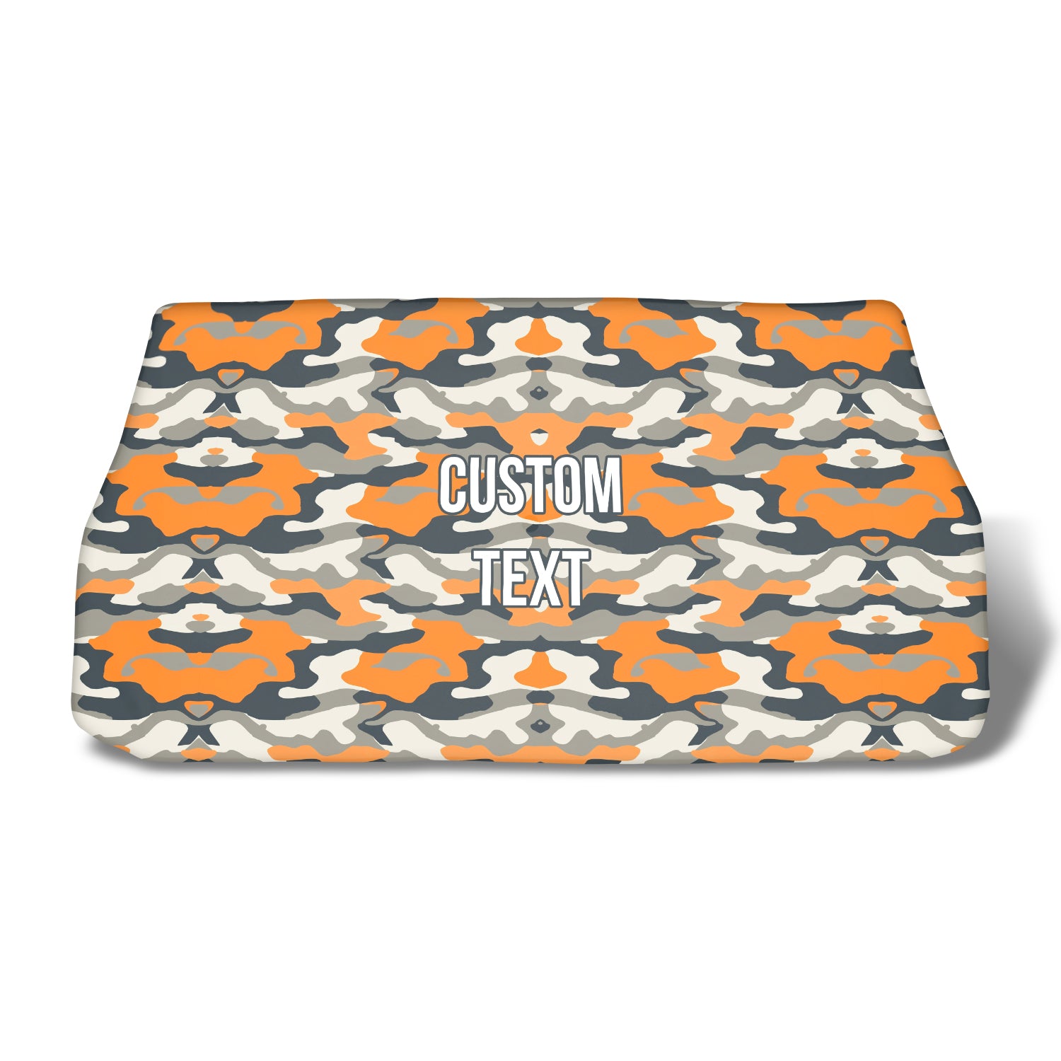 Personalized Custom Camo Car Windshield Sunshade, Gray And Orange Camo Camouflage, Fit with all car, UV Rays and Heat Sun Visor Protector Foldable Sun Shade Umbrella, Camo 01 - Delicate Leather