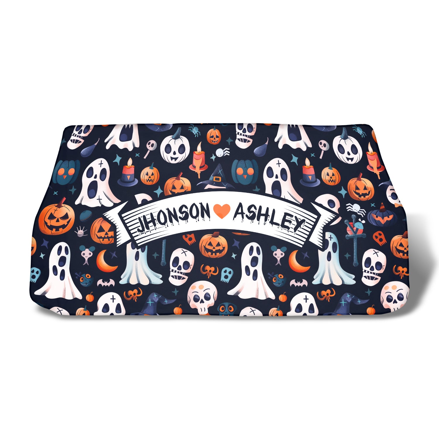 Personalized Happy Halloween Car Windshield Sunshade, Cute Doodle Ghost, Fit with all car, UV Rays and Heat Sun Visor Protector Foldable Sun Shade Umbrella, Halloween 06 - Delicate Leather