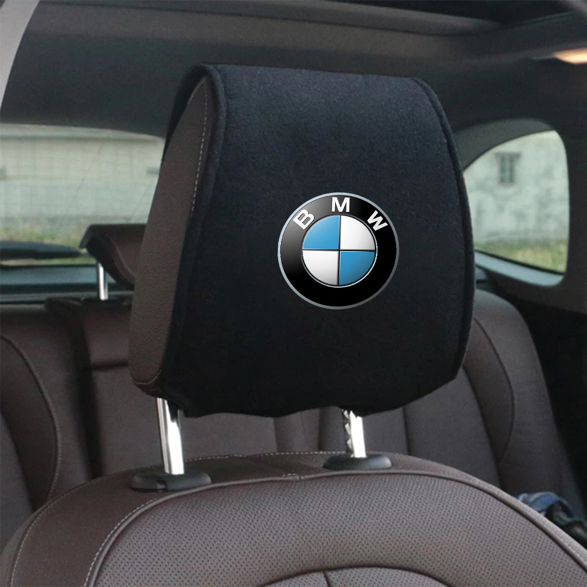 Car Seat Headrest Cover Breathable Flexible Headrest Covers Velcro Auto Headrest Covers Universal Fit, Custom For Your Cars, Car Accessories KX13998 - Delicate Leather