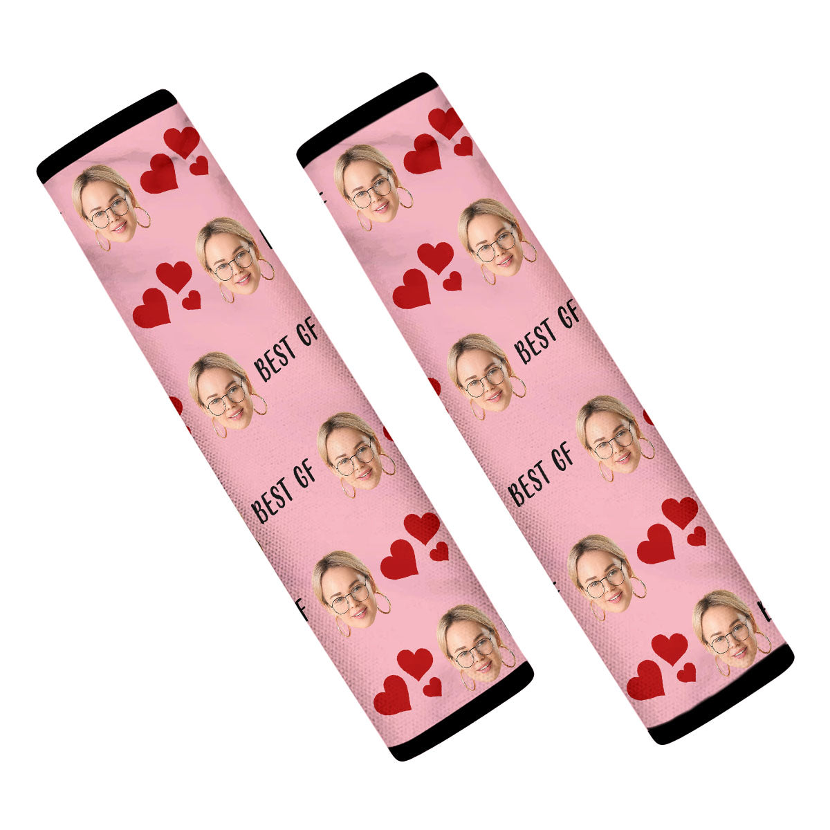 Customized Photo Seat Belt Covers (2PCS) ,Custom Seat Belt Covers with Picture Microfiber Leather Seat Belt Shoulder Pads for More Comfortable Driving, 03 - Delicate Leather