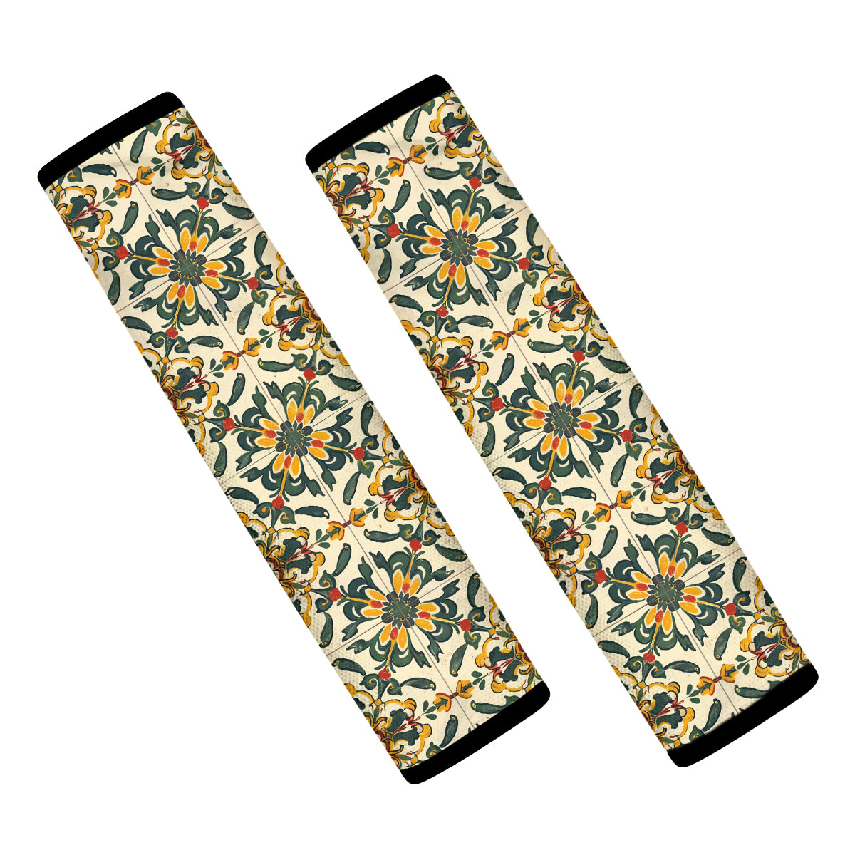 Mandala Boho Seat Belt Covers (2PCS) , Microfiber Leather Seat Belt Shoulder Pads for More Comfortable Driving, Boho 09 - Delicate Leather