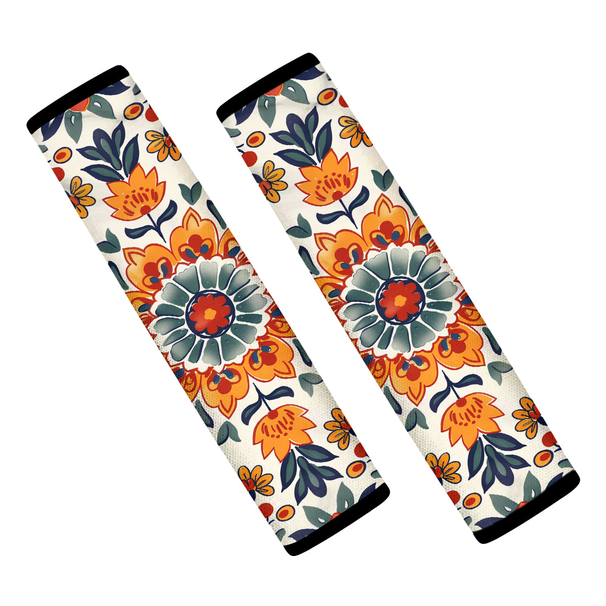 Mandala Boho Seat Belt Covers (2PCS) , Microfiber Leather Seat Belt Shoulder Pads for More Comfortable Driving, Boho 06 - Delicate Leather