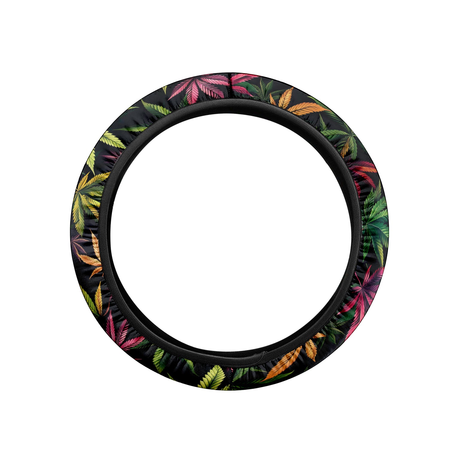 Tropical Rainforest, Forest Botanical, Car Steering Wheel Cover Update Version, Forest Botanical Custom-Fit for Car, Premium Leather Car Steering Wheel Cover , Car Accessories, Tropical 04 - Delicate Leather