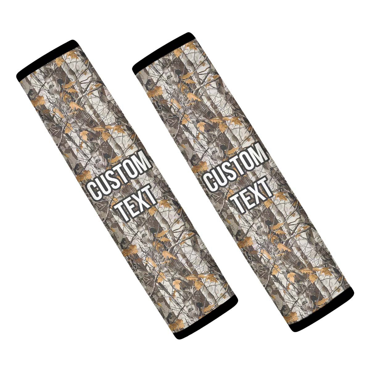 Personalized Custom Camo Seat Belt Covers (2PCS) Orange Camo Camouflage, Microfiber Leather Seat Belt Shoulder Pads for More Comfortable Driving, Camo 14 - Delicate Leather