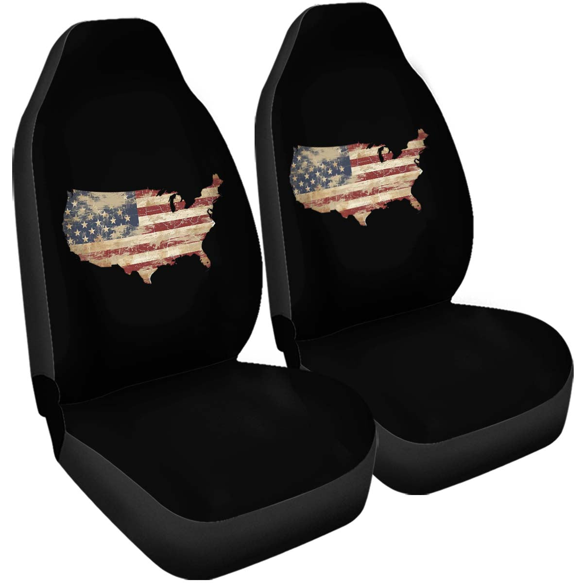 American Freedom Flag Car Seat Cover – Patriotic Style Interior Seat Protector, American Flag Car Seat Cover, Gift 04 - Delicate Leather