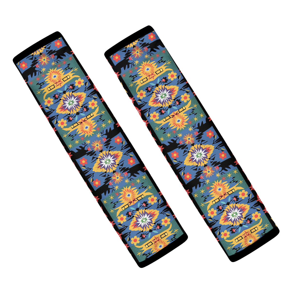 Mandala  Boho Seat Belt Covers (2PCS) , Microfiber Leather Seat Belt Shoulder Pads for More Comfortable Driving, Boho 12 - Delicate Leather