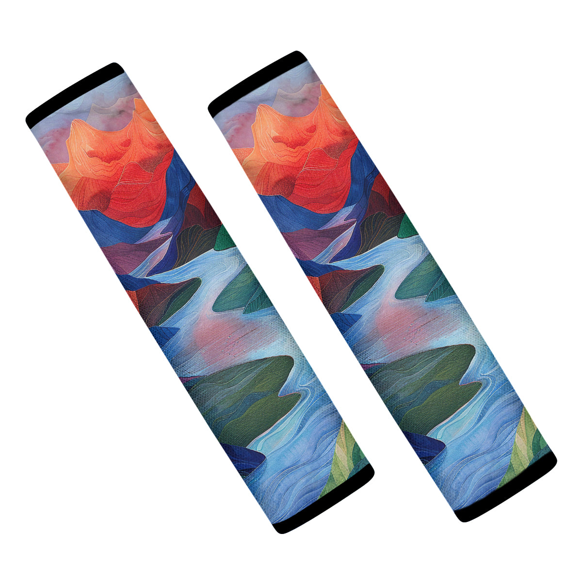 Boho Mountain Seat Belt Covers (2PCS) , Microfiber Leather Seat Belt Shoulder Pads for More Comfortable Driving, Boho 11 - Delicate Leather