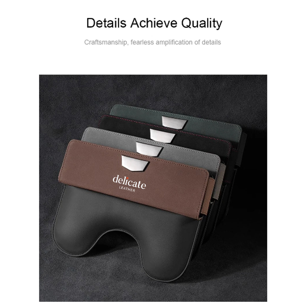Multifunctional PU Leather Car Seat Gap Filler & Organizer - Delicate Leather