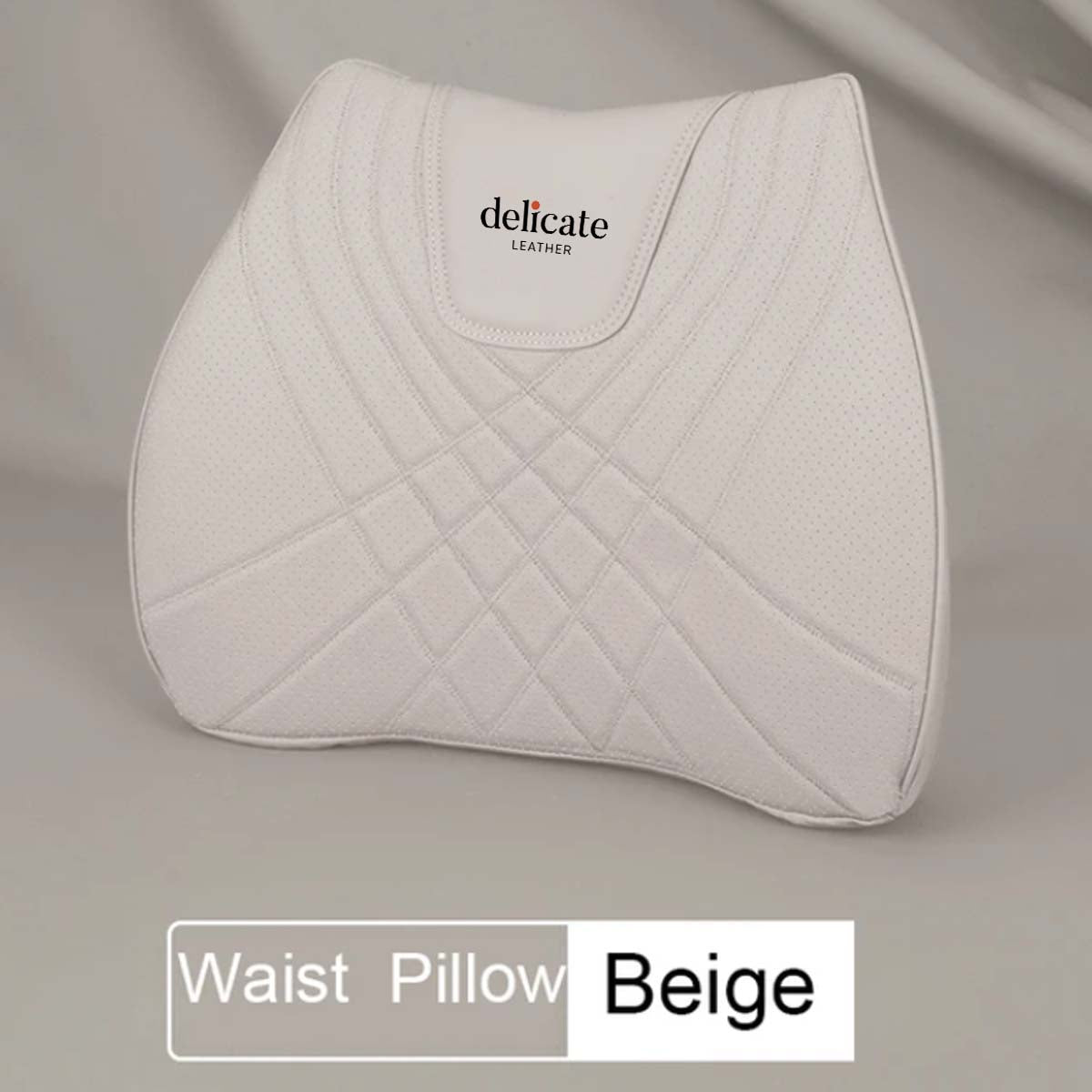 Nappa Leather Car Headrest Neck Pillow: Soft Seat Lumbar Support Waist Pillow for Enhanced Comfort