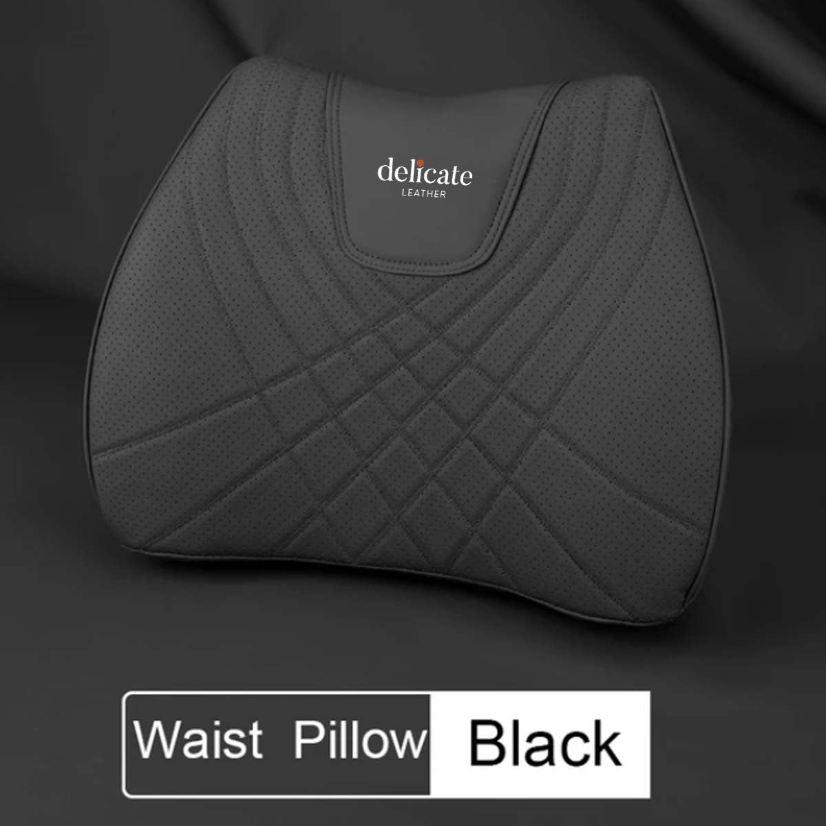 Nappa Leather Car Headrest Neck Pillow: Soft Seat Lumbar Support Waist Pillow for Enhanced Comfort