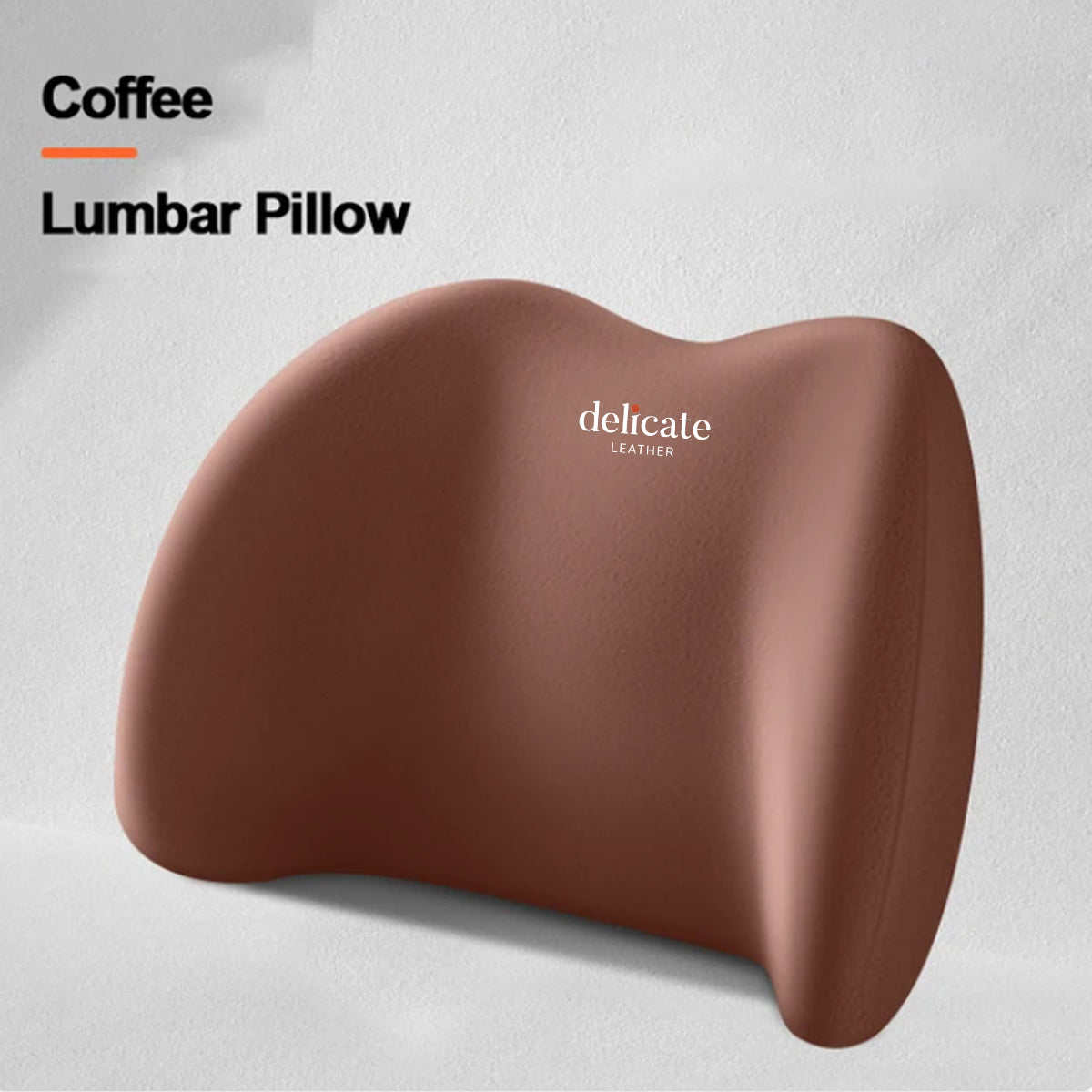 Delicate Leather Neck Pillow, Memory Foam Cervical Car Seat Headrest Neck Rest Cushion for Driving Seat Auto Head Rest Neck Support - Delicate Leather