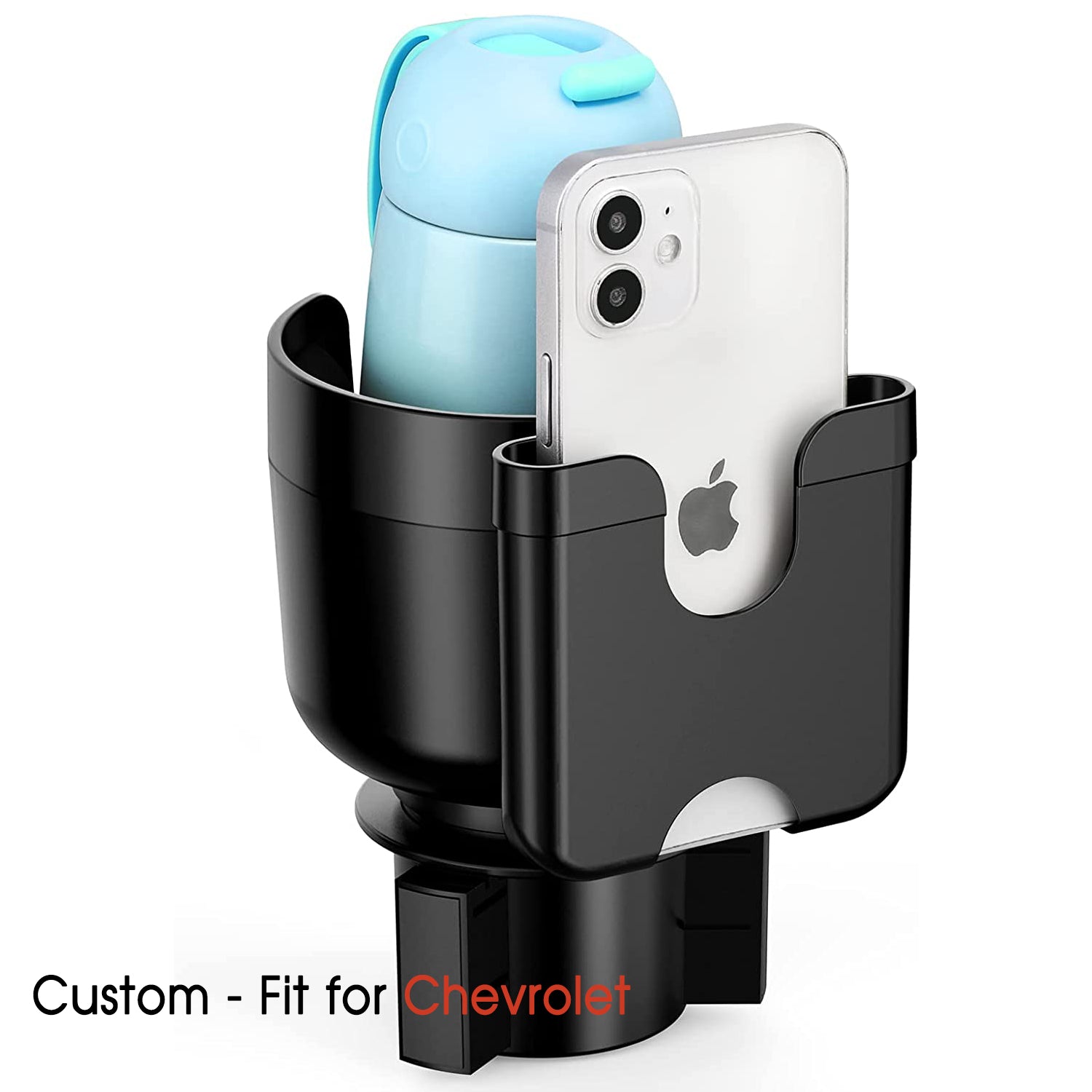 Car Cup Holder 2-in-1, Custom-Fit For Car, Car Cup Holder Expander Adapter with Adjustable Base, Car Cup Holder Expander Organizer with Phone Holder DLCH233 - Delicate Leather