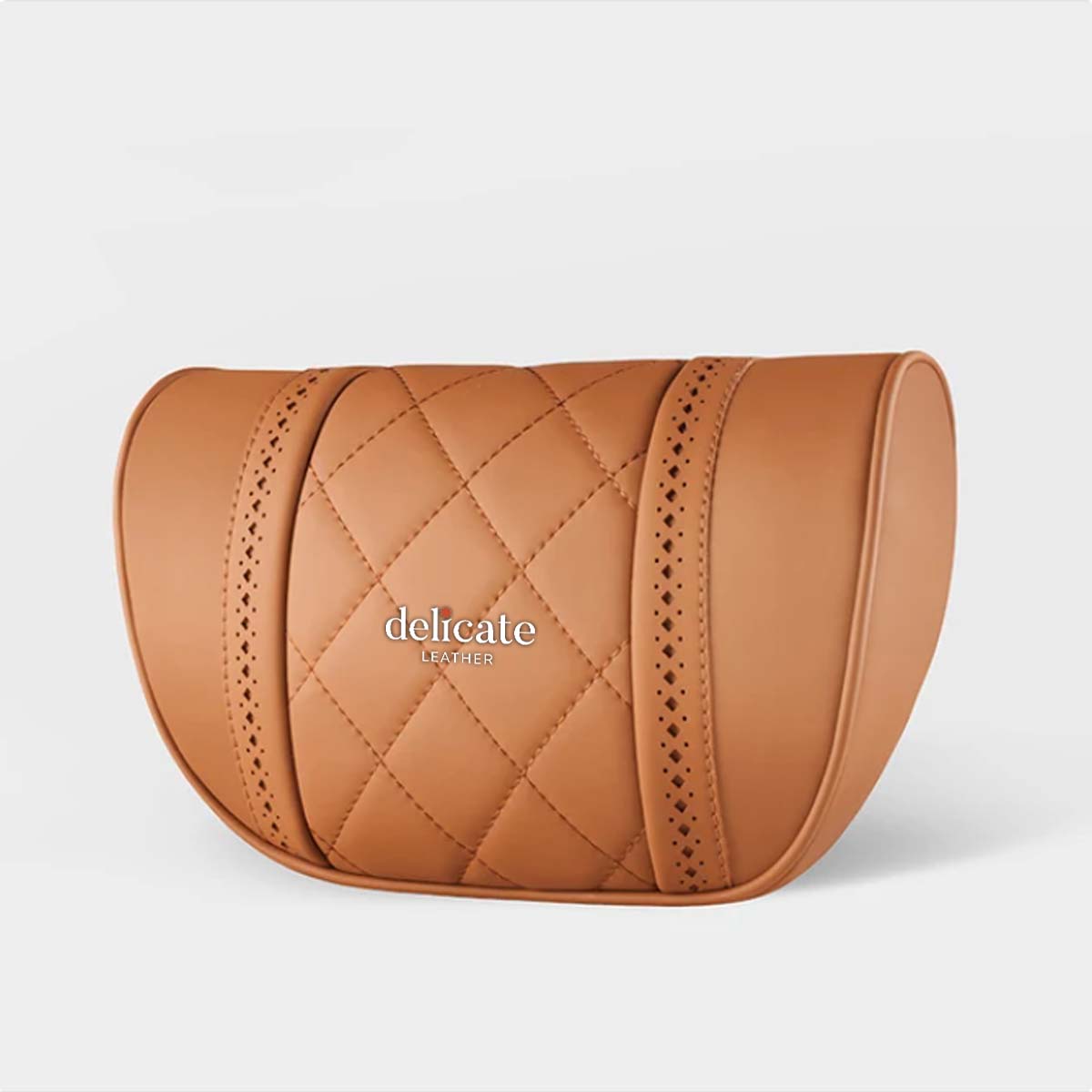 Delicate Leather Premium Leather Car Neck Pillow Headrest: Enhance Your Car Travel Experience with Rear Seat Support Cushion – A Stylish and Functional Interior Accessory - Delicate Leather