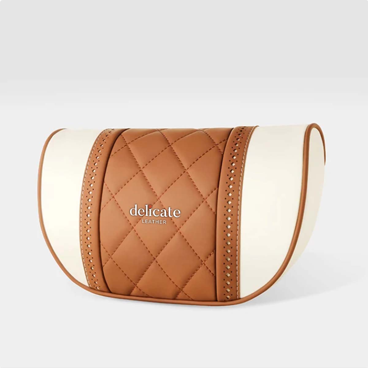 Delicate Leather Premium Leather Car Neck Pillow Headrest: Enhance Your Car Travel Experience with Rear Seat Support Cushion – A Stylish and Functional Interior Accessory - Delicate Leather