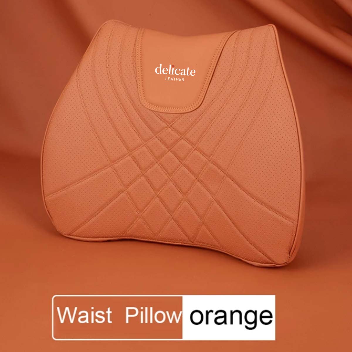 Nappa Leather Car Headrest Neck Pillow: Soft Seat Lumbar Support Waist Pillow for Enhanced Comfort