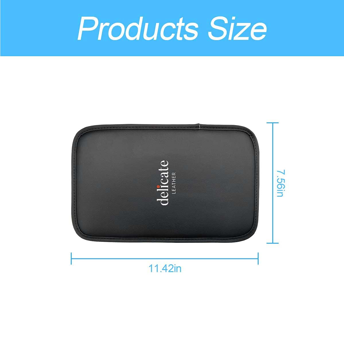 Leather Center Console Cushion Pad, Custom For Your Cars, Waterproof Armrest Seat Box Cover Fit, Car Interior Protection Accessories, Car Accessories LM13991 - Delicate Leather