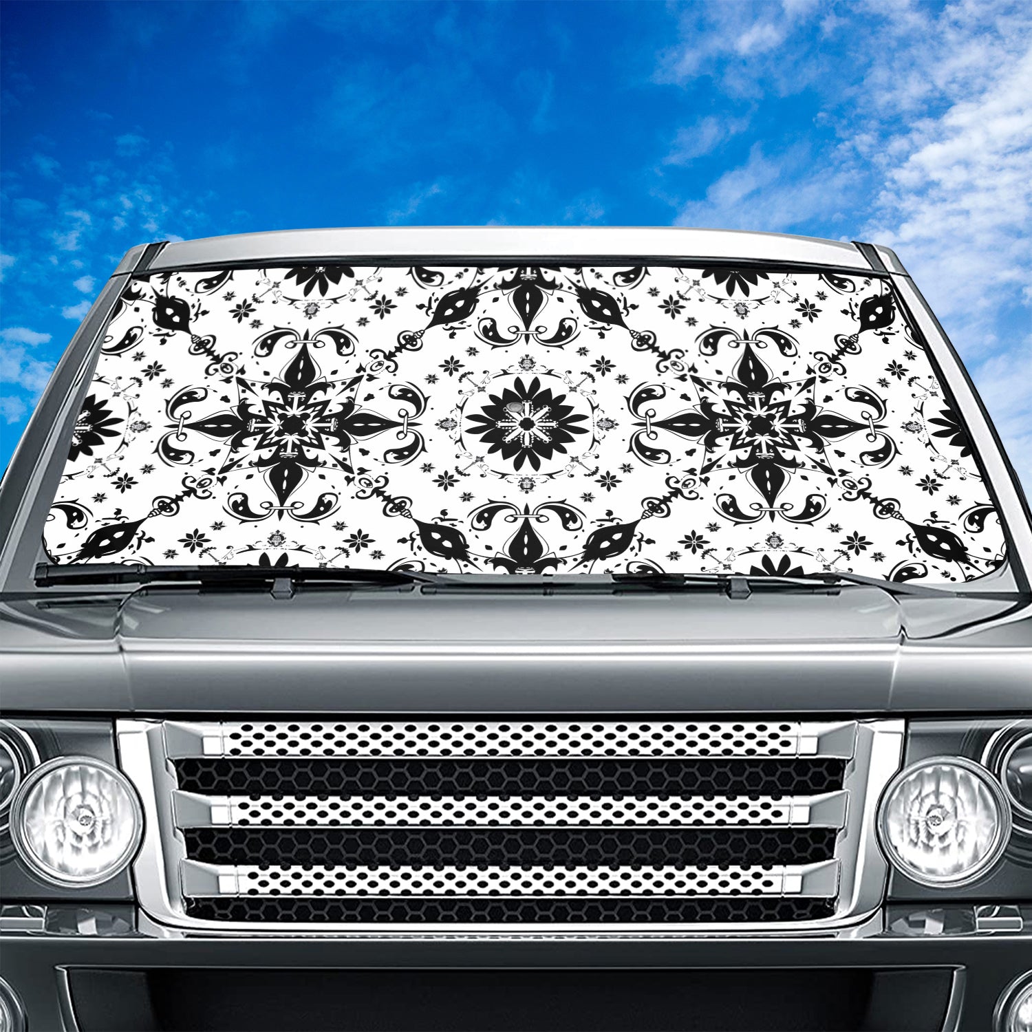 Mandala Boho Car Windshield Sunshade, Boho Universal Fit with all car, UV Rays and Heat Sun Visor Protector Foldable Sun Shade Umbrella, Boho 14 - Delicate Leather