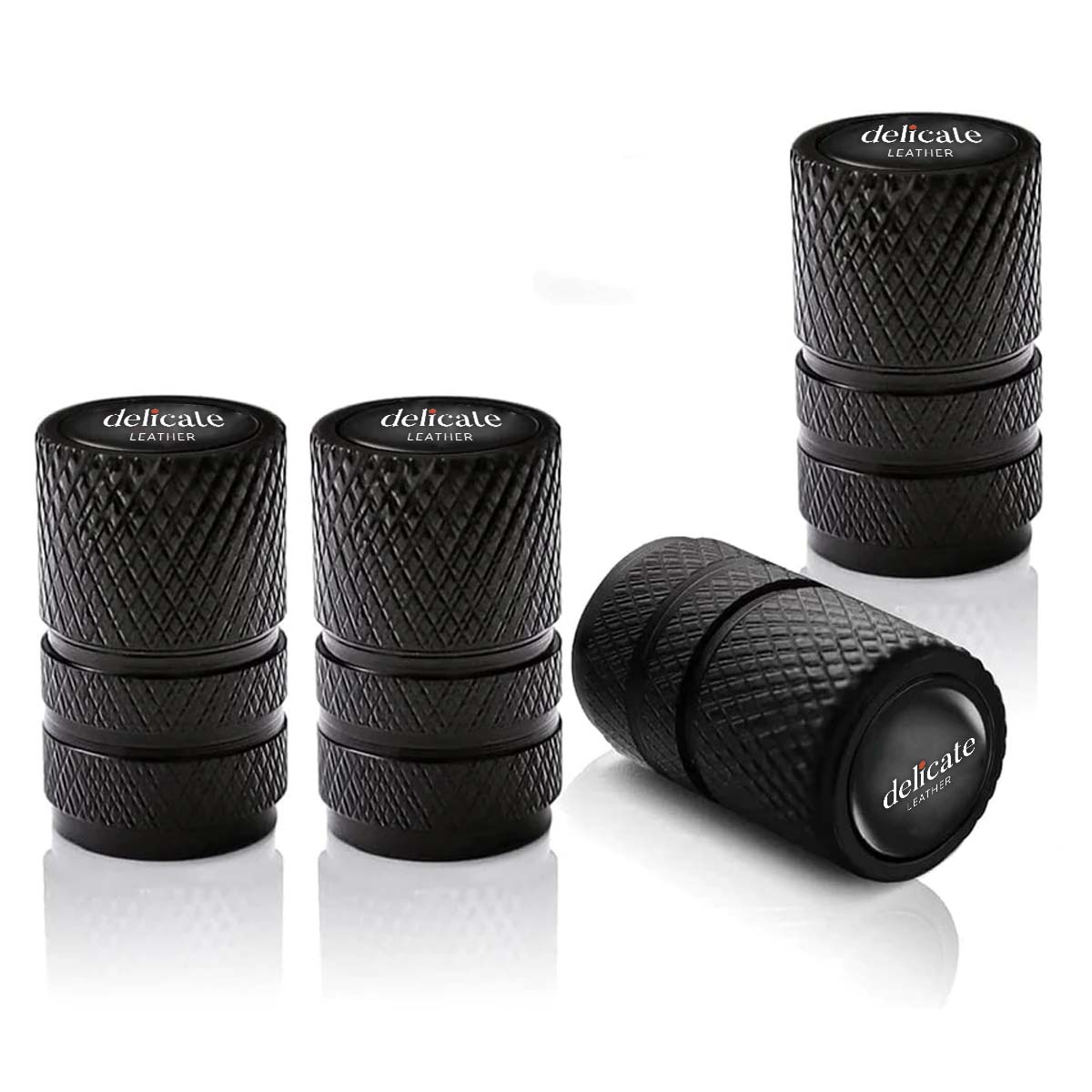 Valve Stem Cap 4pcs Universal Car Tire Valve Stem Caps Air Cover Car Accessories Hex 016 Black Stem Cover - Delicate Leather