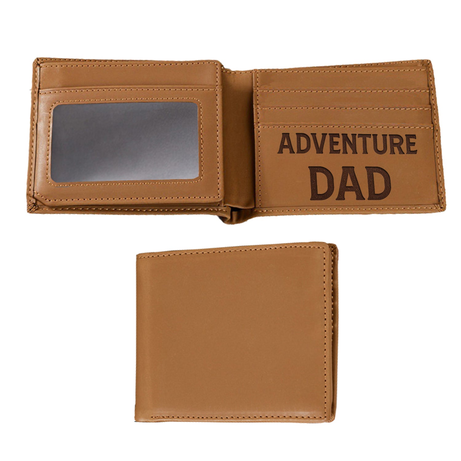 Adventure Dad Wallet Men, Leather Wallet For Men, Custom  Engraved Wallet, Personalized Gifts For Him, Fathers Day Gifts, Husband, Boyfriend, Dad - Delicate Leather