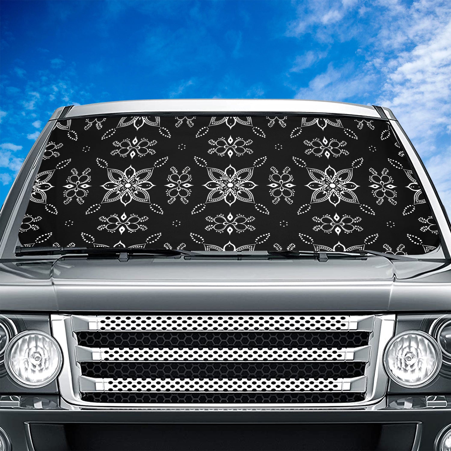 Mandala Boho Car Windshield Sunshade, Boho Universal Fit with all car, UV Rays and Heat Sun Visor Protector Foldable Sun Shade Umbrella, Boho 07 - Delicate Leather