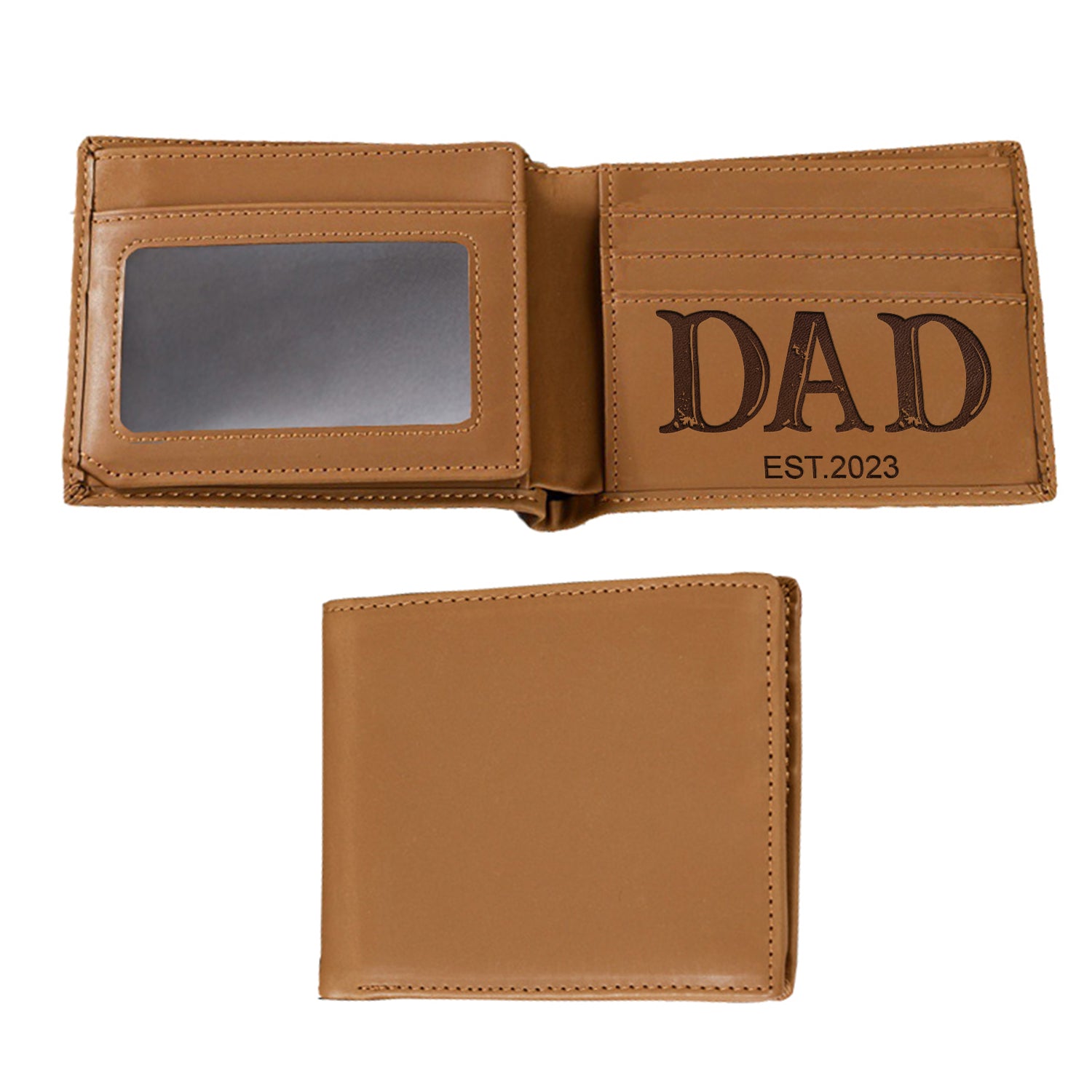 Personalized Wallet Men, Leather Wallet For Men, Custom Engraved Wallet, Personalized Gifts For Him, Fathers Day Gifts, Husband, Boyfriend, Dad - Delicate Leather