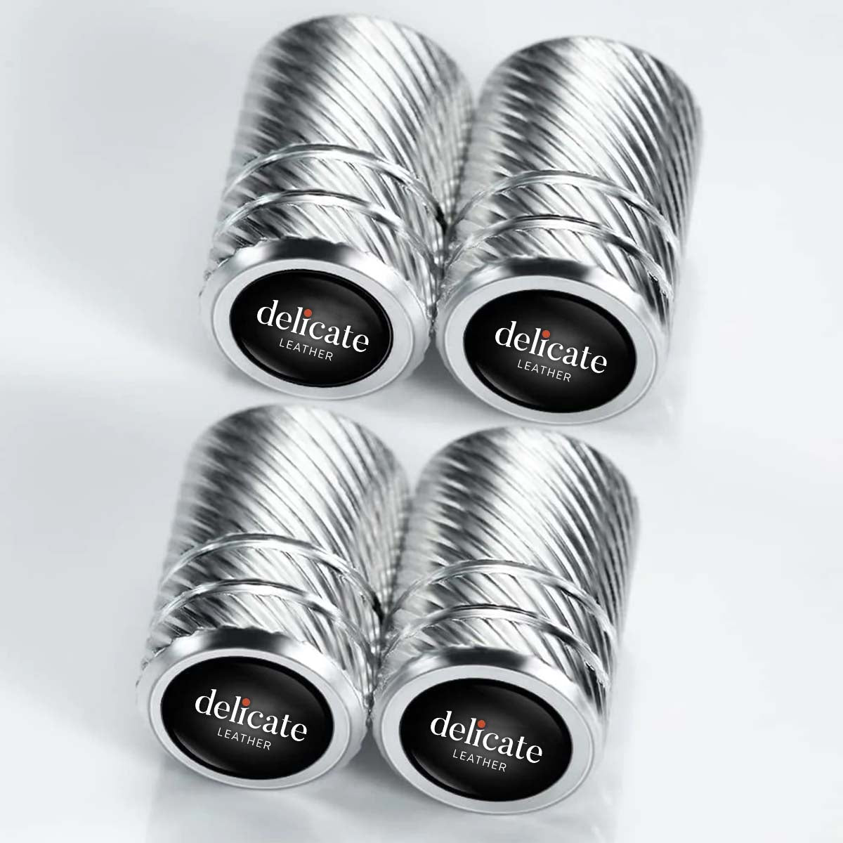 Metal car Wheel tire Valve Caps Modeling Accessories Stem Caps Compatible with car Wheels air caps car Accessories?4PCS? - Delicate Leather