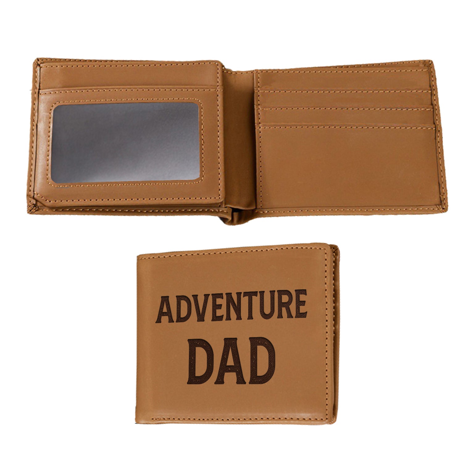 Adventure Dad Wallet Men, Leather Wallet For Men, Custom  Engraved Wallet, Personalized Gifts For Him, Fathers Day Gifts, Husband, Boyfriend, Dad - Delicate Leather