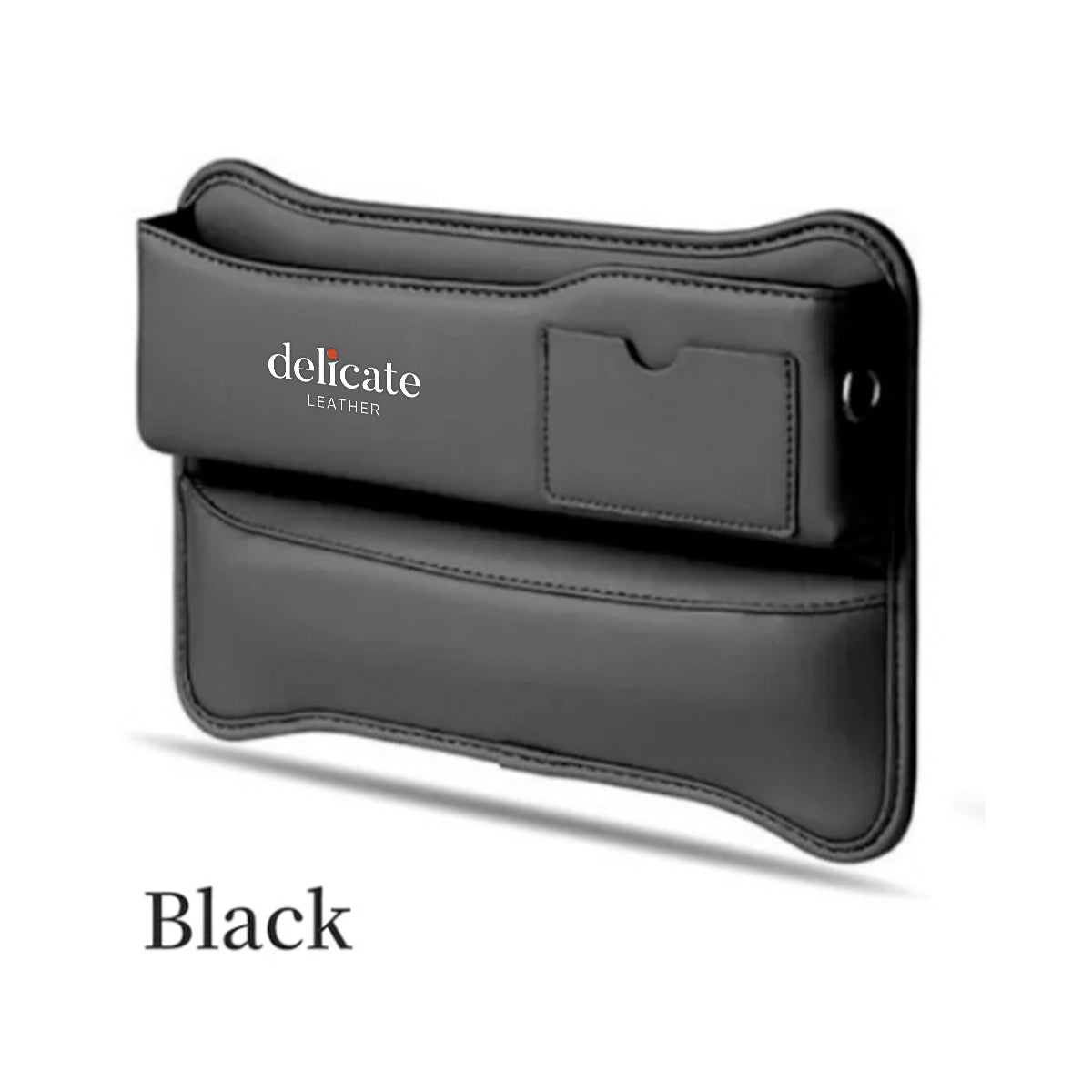 Car Seat Gap Filler Organizer, Custom For Your Cars, Multifunctional PU Leather Console Side Pocket Organizer for Cellphones, Cards, Wallets, Keys - Delicate Leather
