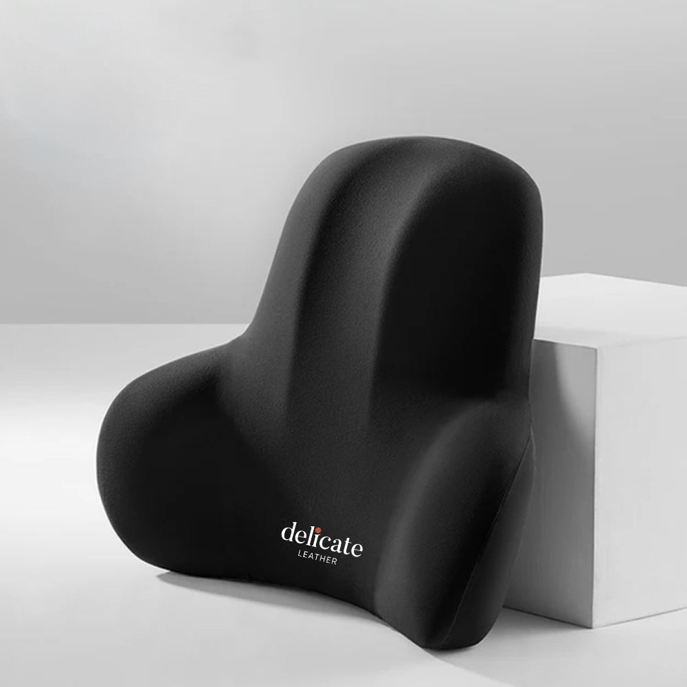 Delicate Leather Neck Memory Foam Pillow, Fit with all car, Car Seat Headrest Neck Rest Cushion for Driving Seat Auto Head Rest Neck Support