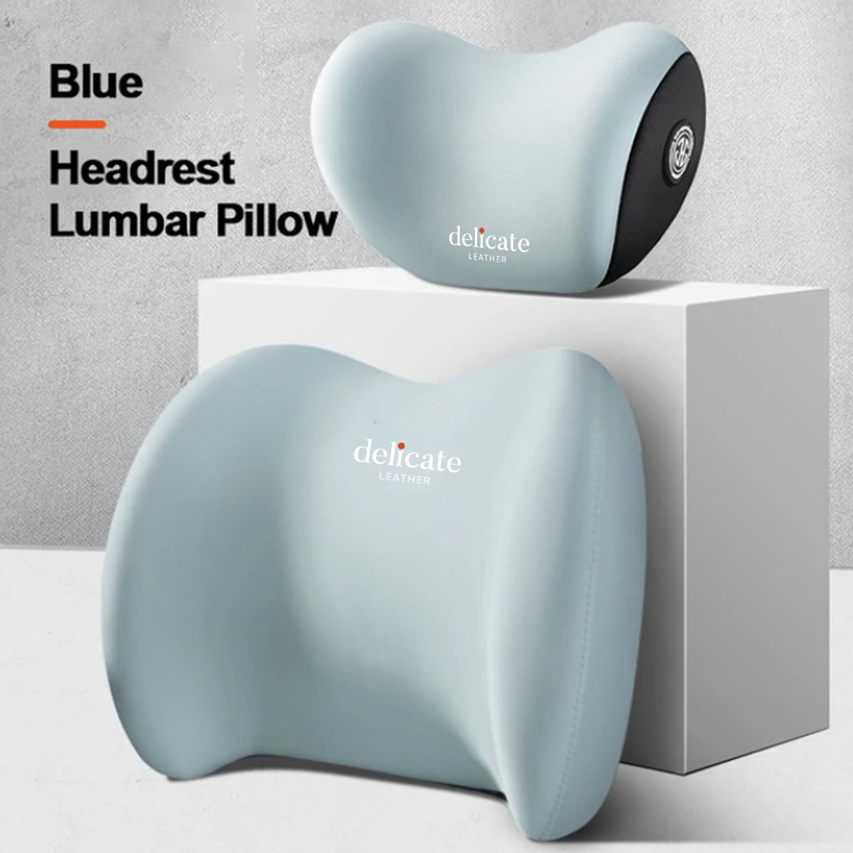 Delicate Leather Neck Pillow, Memory Foam Cervical Car Seat Headrest Neck Rest Cushion for Driving Seat Auto Head Rest Neck Support - Delicate Leather