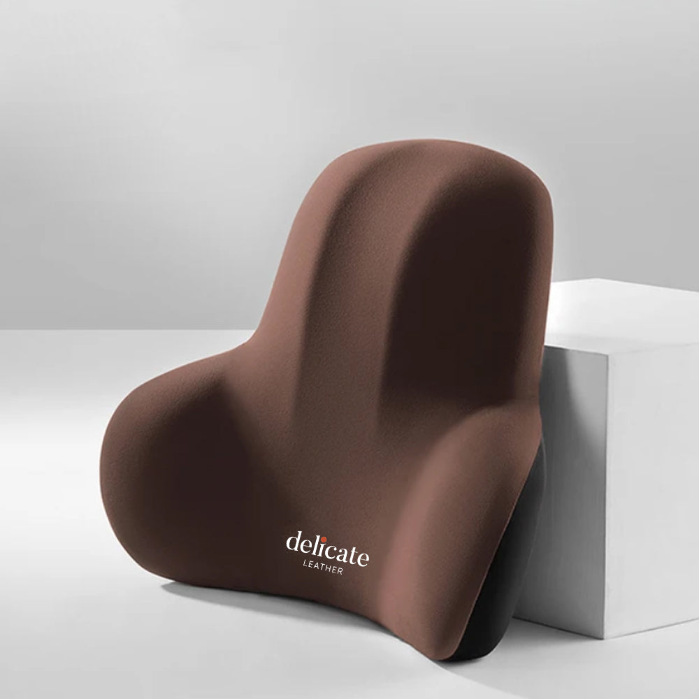 Delicate Leather Neck Memory Foam Pillow, Fit with all car, Car Seat Headrest Neck Rest Cushion for Driving Seat Auto Head Rest Neck Support